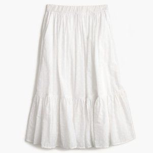 NWT 🤍Petite Clip Dot Tiered Skirt in White🤍